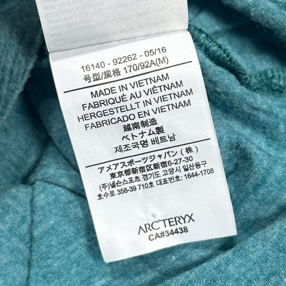 Arc'teryx Satoro Wool Blend Relaxed Fit Base Layer L/S T Shirt Teal Womens M - Picture 10 of 10